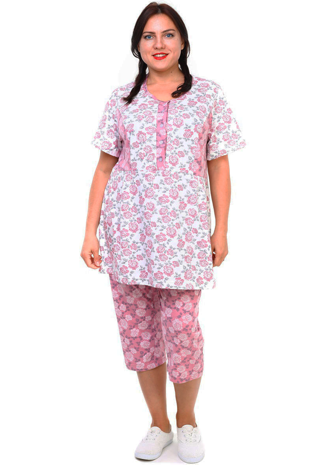 Пижама Неженка розовая кулирка